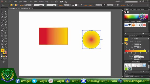 Lecture 20 how to use gradient tool in adobe Illustrator In Hindi Urdu