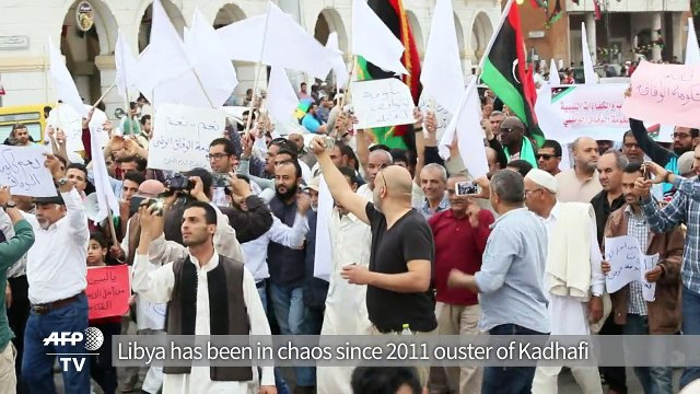 Mass rally in Tripoli in support of Libya unity government