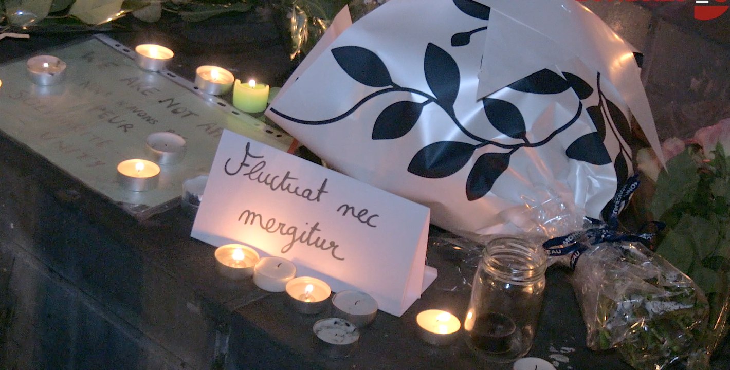Place de la République, après le 13 novembre 2015