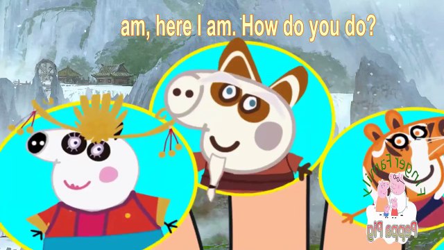 Peppa Pig Finger Family Song Kung fu panda 3 NEW! - Nursery Rhymes Lyrics Songs