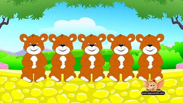 Five Brown Teddies -Children Nursery Rhyme -Children Song-Educational Songs