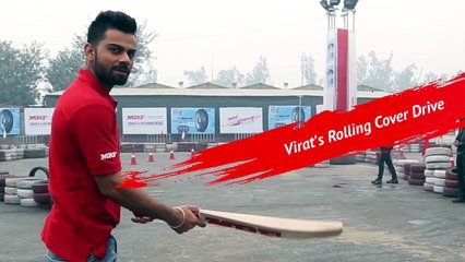 Virat Kohli's Rolling Cover Drive - Very special video- Trick Shot during MRF Shoot