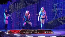 RAW Alicia Fox & Nikki Bella vs Becky Lynch & Charlotte 07-27-15