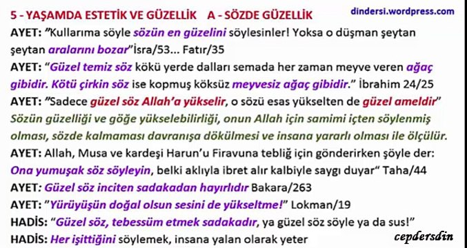 11.Sınıf 7.Ünite 2-İslam Sanat Estetik - Sesli anlatım - dindersi.wordpress