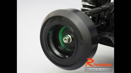 RC Car Dynamic Wheel Plastic Hub LED Light for Drift Car Green Demo