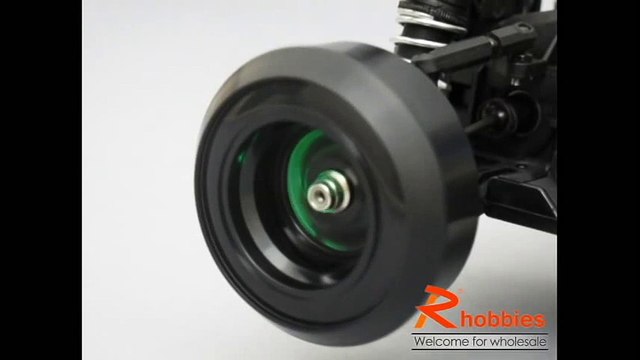 RC Car Dynamic Wheel Plastic Hub LED Light for Drift Car Green Demo