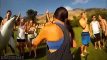 Giant zip line to slip ‘n’ slide - People are Awesome