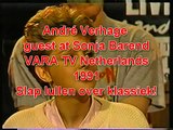 André Verhage as quest at the Sonja Barend show at the rode hoed Amsterdam VARA TV Netherlands