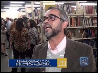 06-05-2015 - REINAUGURAÇÃO BIBLIOTECA - ZOOM TV JORNAL
