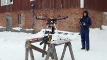 Un drone équipé d'une tronçonneuse ! Drone tueur