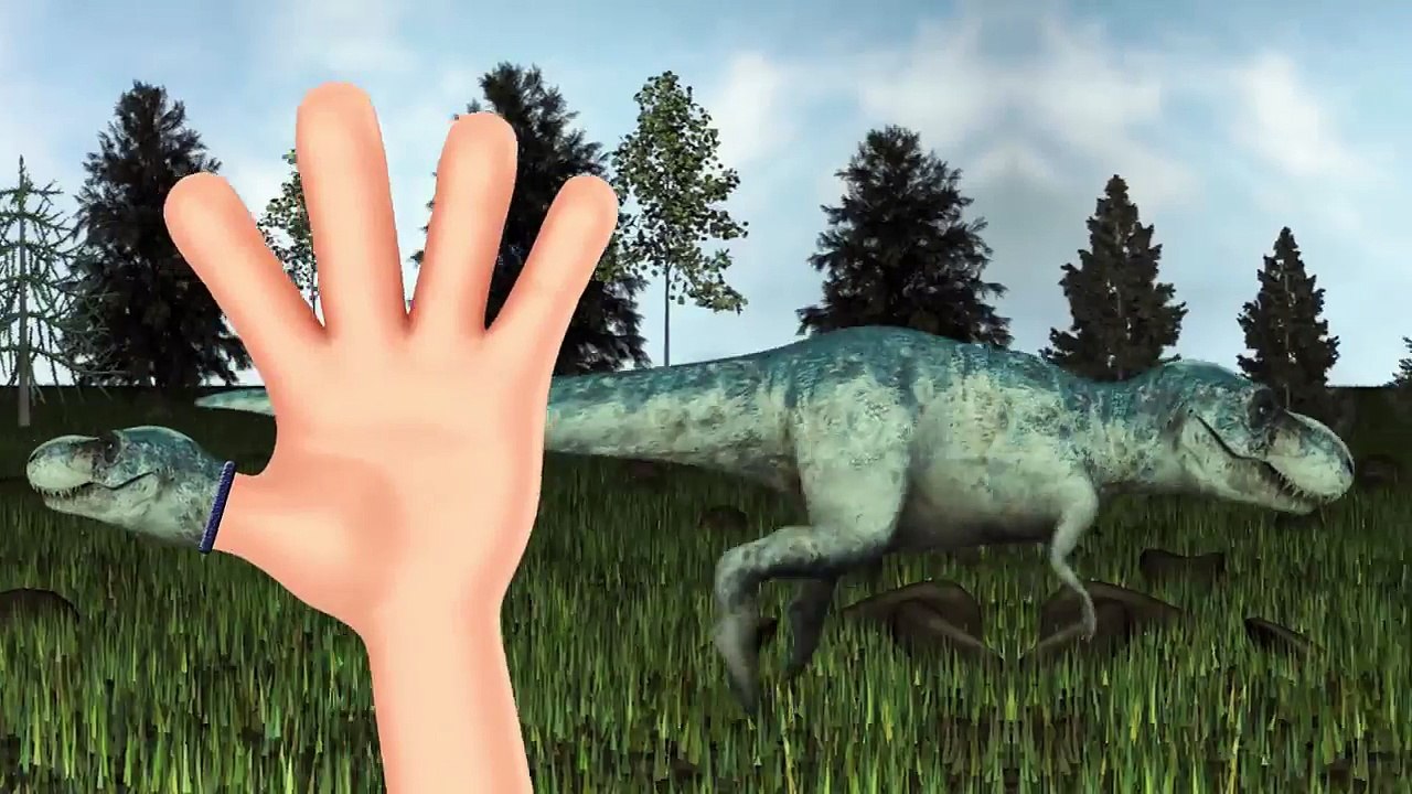 Finger Family Dinosaurs 3D | T-Rex Daddy Finger Nursery Rhyme 3D