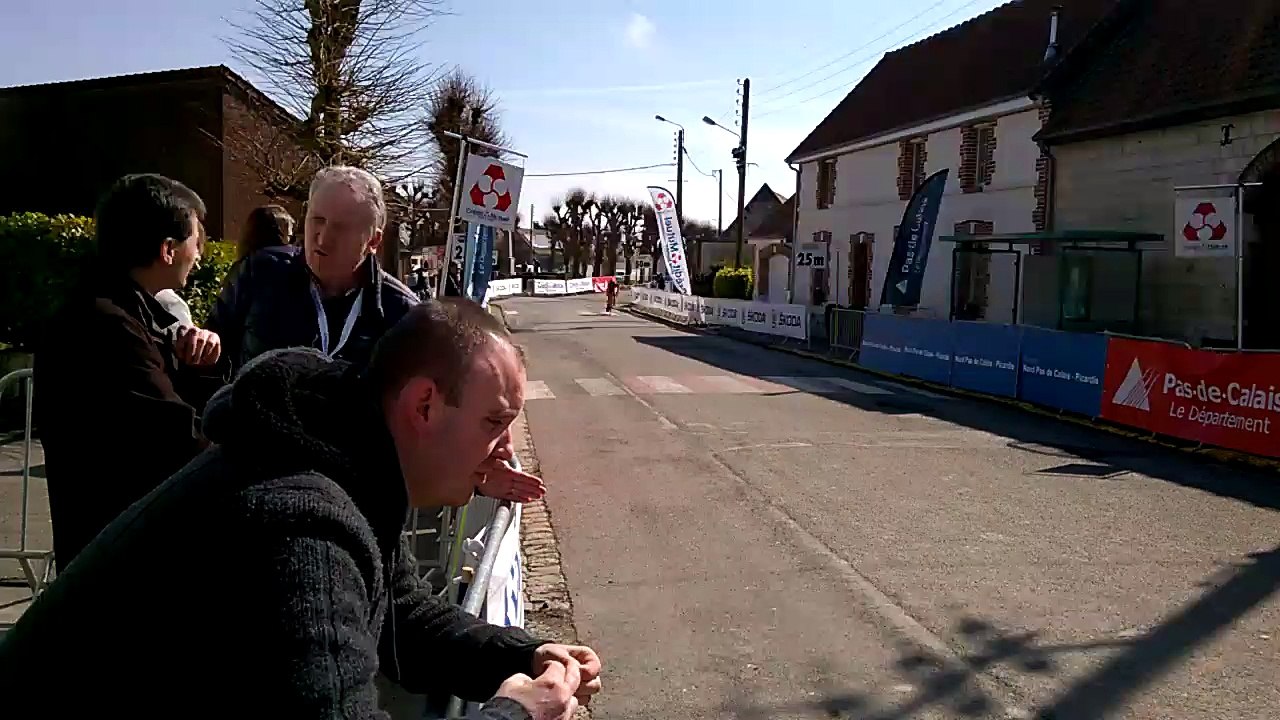 Boucle de l'Artois : Sylvain Georges à l'arrivée du chrono