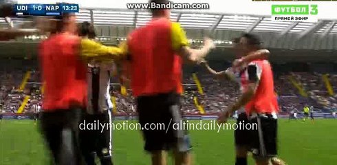 Bruno Ferndandes Penalty Goal HD - Udinese 1-0 SSC Napoli - Serie A - 03.04.2016
