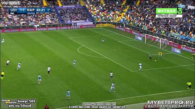 Bruno Fernandes Amazing Goal - Udinese 2 - 1 SSC Napoli 03.04.2016