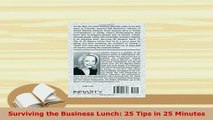PDF  Surviving the Business Lunch 25 Tips in 25 Minutes Read Online