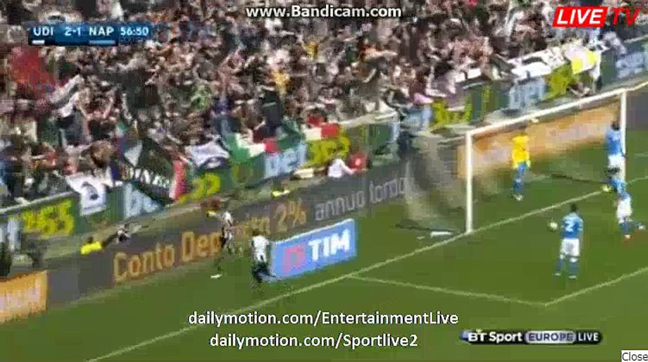 Cyril Théréau 3:1 HD | Udinese 3-1 Napoli Serie A