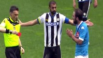 Gonzalo Higuain red card Udinese vs Napoli 3/4/2016