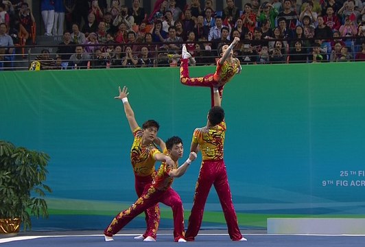 Gym Acrobatique - Championnats du monde H - La Chine remporte les quatuors