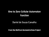 One to Zero Cellular Automaton Function