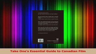 Download  Take Ones Essential Guide to Canadian Film Download Full Ebook