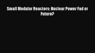 Download Small Modular Reactors: Nuclear Power Fad or Future? PDF Free