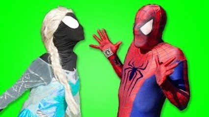 Spiderman vs Venom vs Frozen Elsa - Spiderman Dream in Real Life - Superheroes Movie