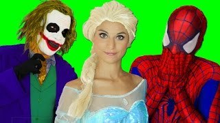 Spiderman vs Venom vs Frozen Elsa vs batman vs Joker in Real Life - Superheroes Life Trailer