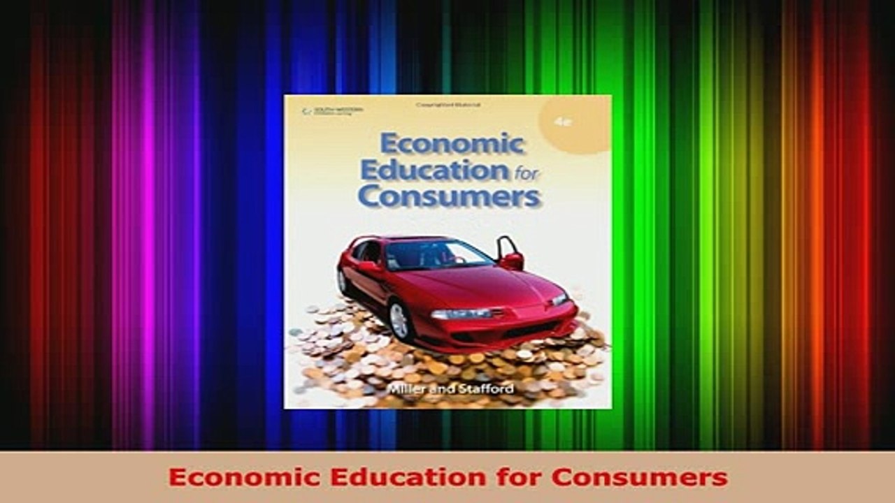 PDF  Economic Education for Consumers PDF Online