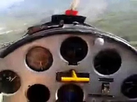 Посадка самолета Вид из кабины пилота