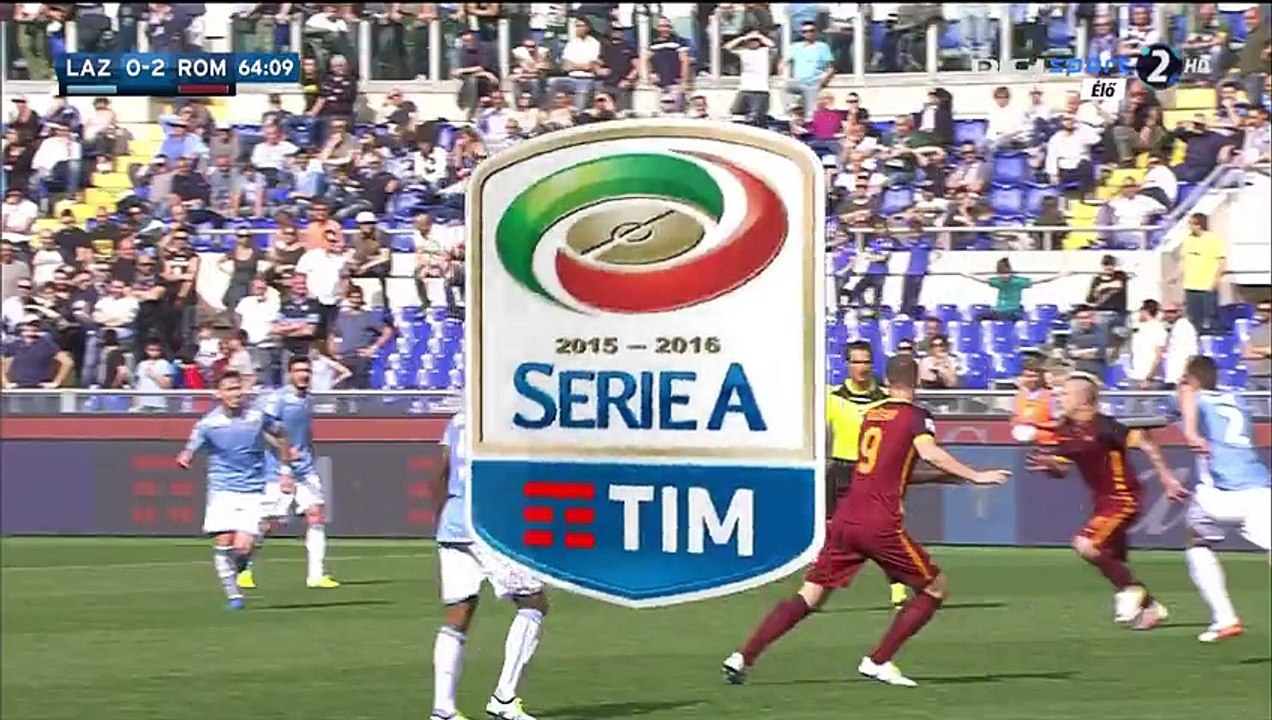 0-2 Edin Džeko Goal Italy Serie A - 03.04.2016, Lazio 0-2 AS Roma