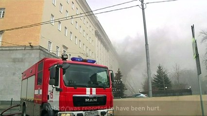 Fire rips through Russian defence ministry building in Mosco