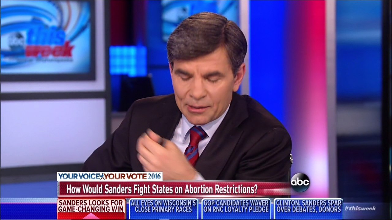 Bernie Sanders Says Roe v Wade is a SCOTUS Litmus Test