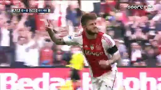 1-0 Lasse Schone Goal HD - Ajax v. Zwolle - 03.04.2016