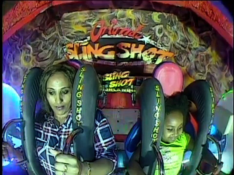 The best of 2016 Funny video - Ethiopian mother and daughter freak out during Orlando Slingshot ride - March 2016