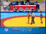 WORLD JUNIOR WRESTLING CHAMPIONSHIPS 2012_KOR VS ARM