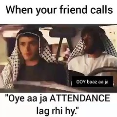 When your friend calls for attendance (Funny)