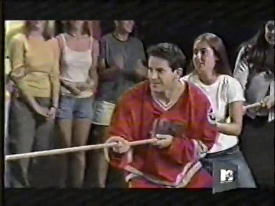 Jeff Timmons and Nick Lachey from 98 Degrees Mtv Tug o War