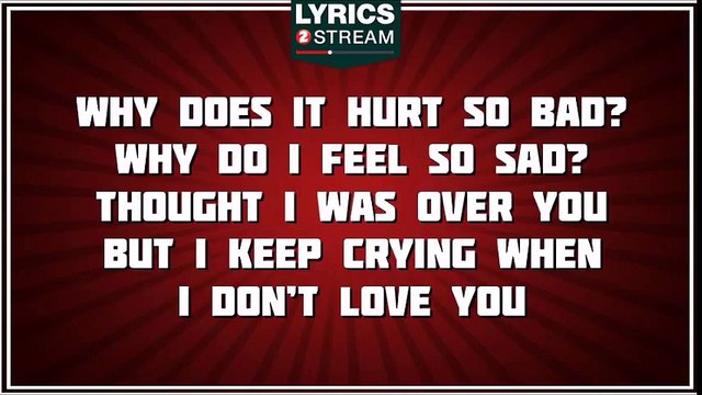 Why Does It Hurt So Bad - Whitney Houston tribute - Lyrics