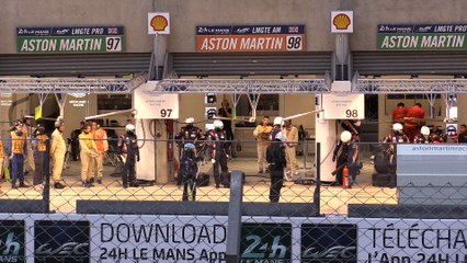 24heures du mans 2015  aston martin#98  arret aux stands