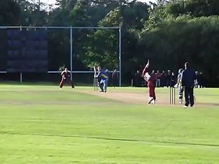 Bob Kerr Irish Senior Cup - Carlos Brathwaite hits a Donemana batsmen in the head with a bouncer