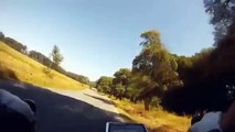 Cycling CRASH - Go Pro HD Rider Flys Off His Bike!