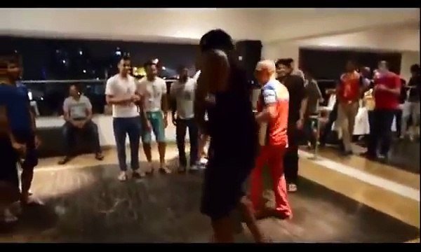 WT20 Final West Indies vs England = Chris Gayle dance with Virat Kohli after ma
