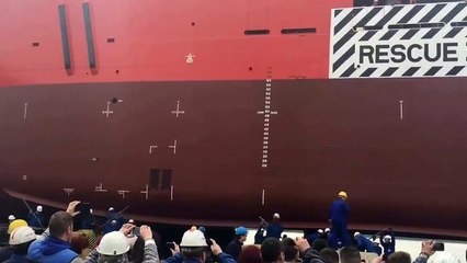 Lansare nava la apa (santierul naval Damen Ship Yards Galati) 2016