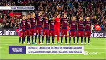 Ronaldo et les joueurs du Real Madrid insultés au Camp Nou pendant l'hommage à Cruyff