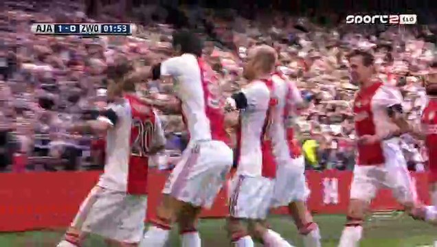 Lasse Schone Goal HD - Ajax 1-0 Zwolle - 03-04-2016