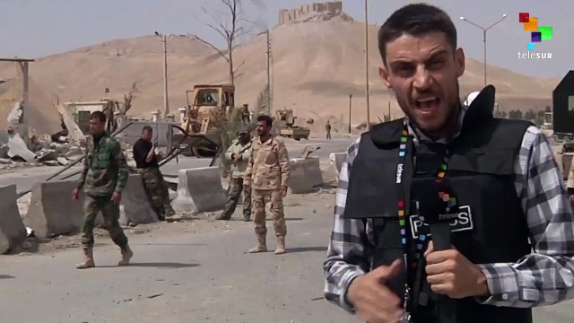 Syrian Soldiers Relax After Taking Palmyra