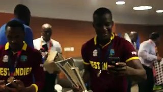 West Indies Celebrate in Style! In The Dressing Room