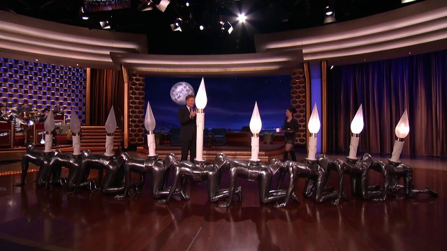 Sarah Silverman Lights Conans Human Centipede Menorah - CONAN on TBS