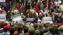Muslim protester ejected from Donald Trump rally - BBC News