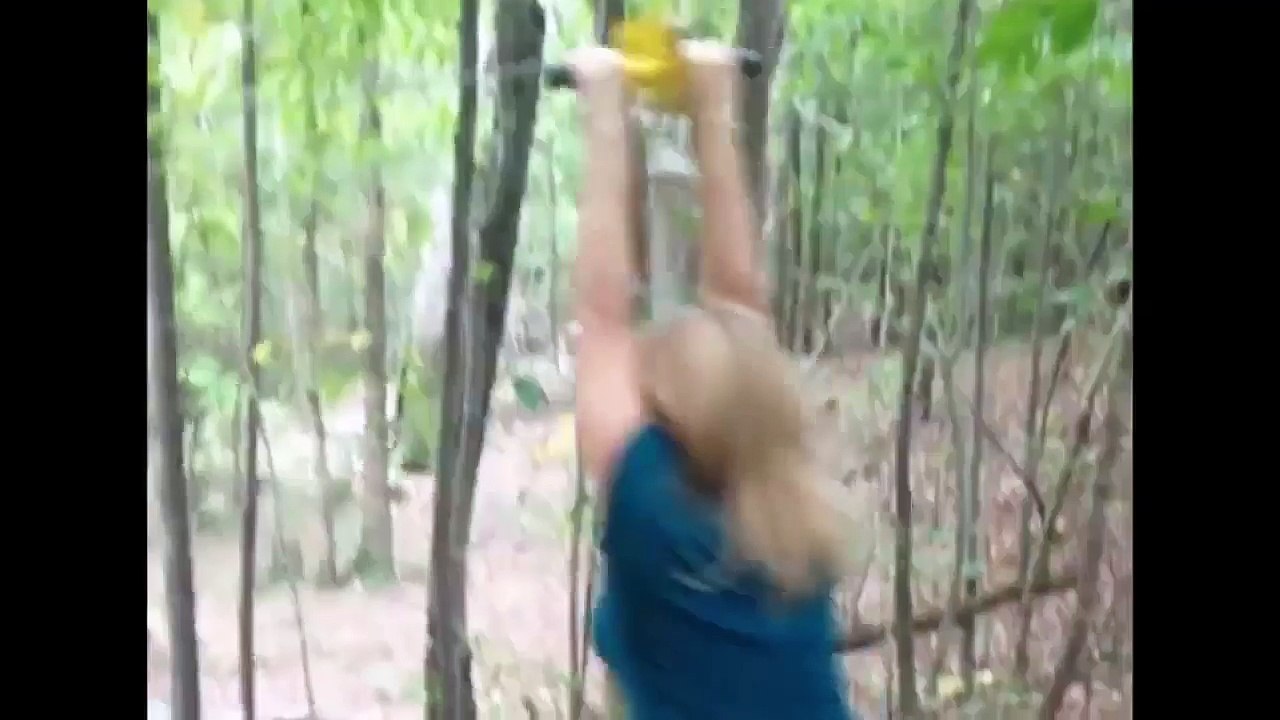 Double Backflip Fail / Как женщина двойное сальто сделала